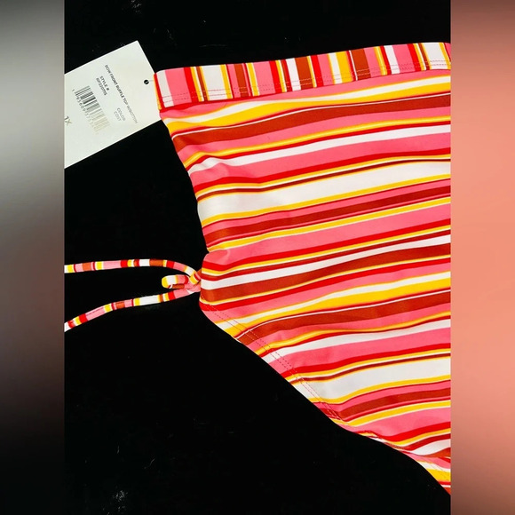 Island Rays NWT Ladies 1X Two Piece Bikini Set Striped Swimsuit Padded Top - Picture 14 of 16